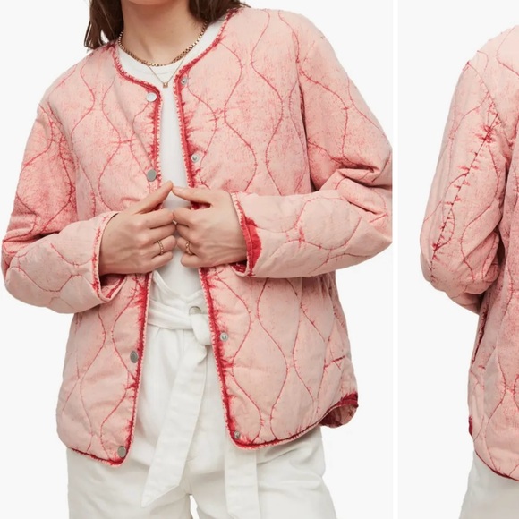 AllSaints Reign Overdyed Quilted Women's Jacket NWT Sz US 8 UK 12 - Picture 2 of 6